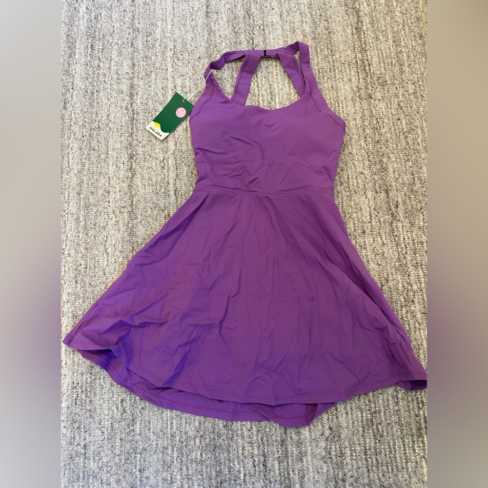 Purple Backless Criss Cross Dress Size XS with built in bra